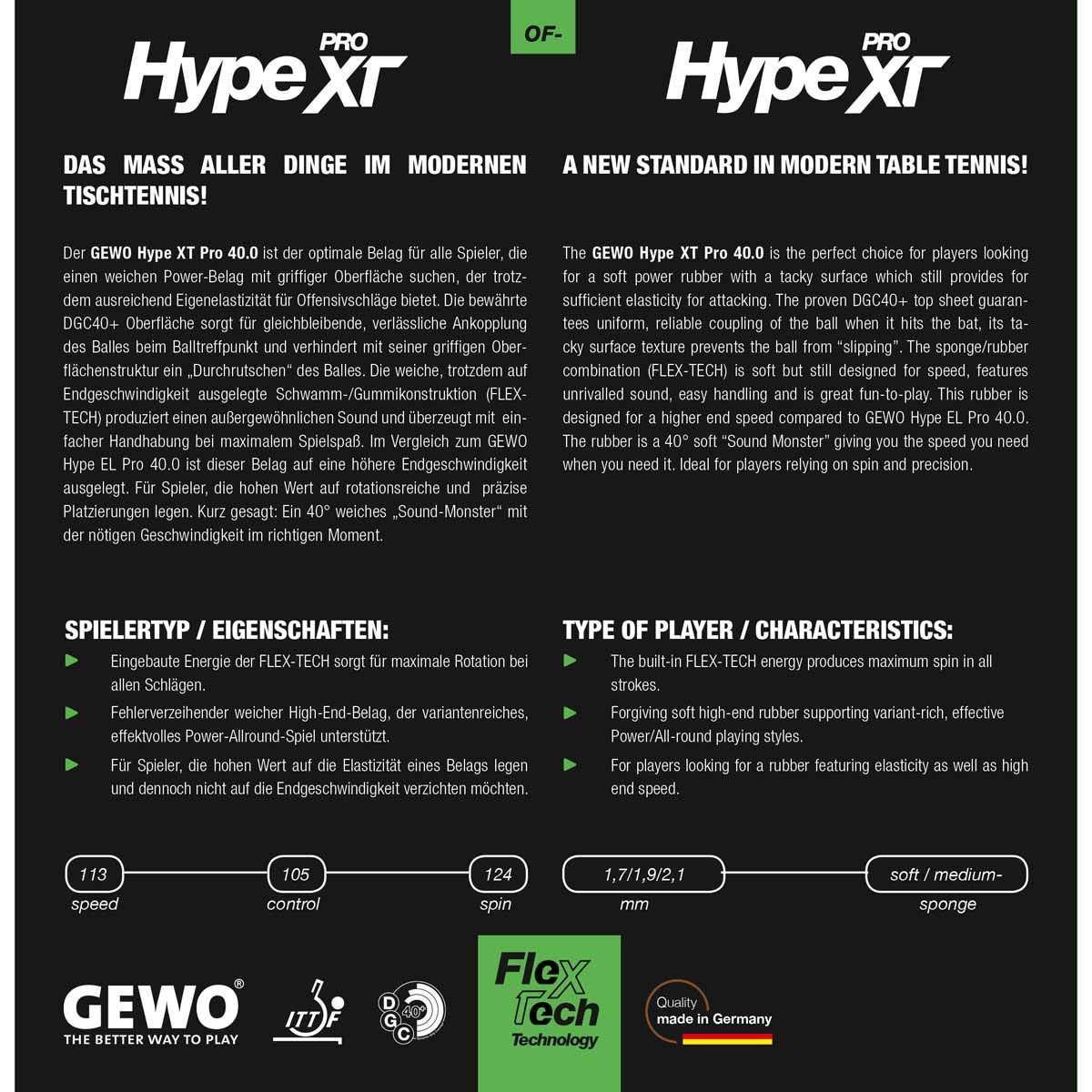 Gewo Guma Hype XT Pro 40.0, opcje 1,9 mm, czerwona