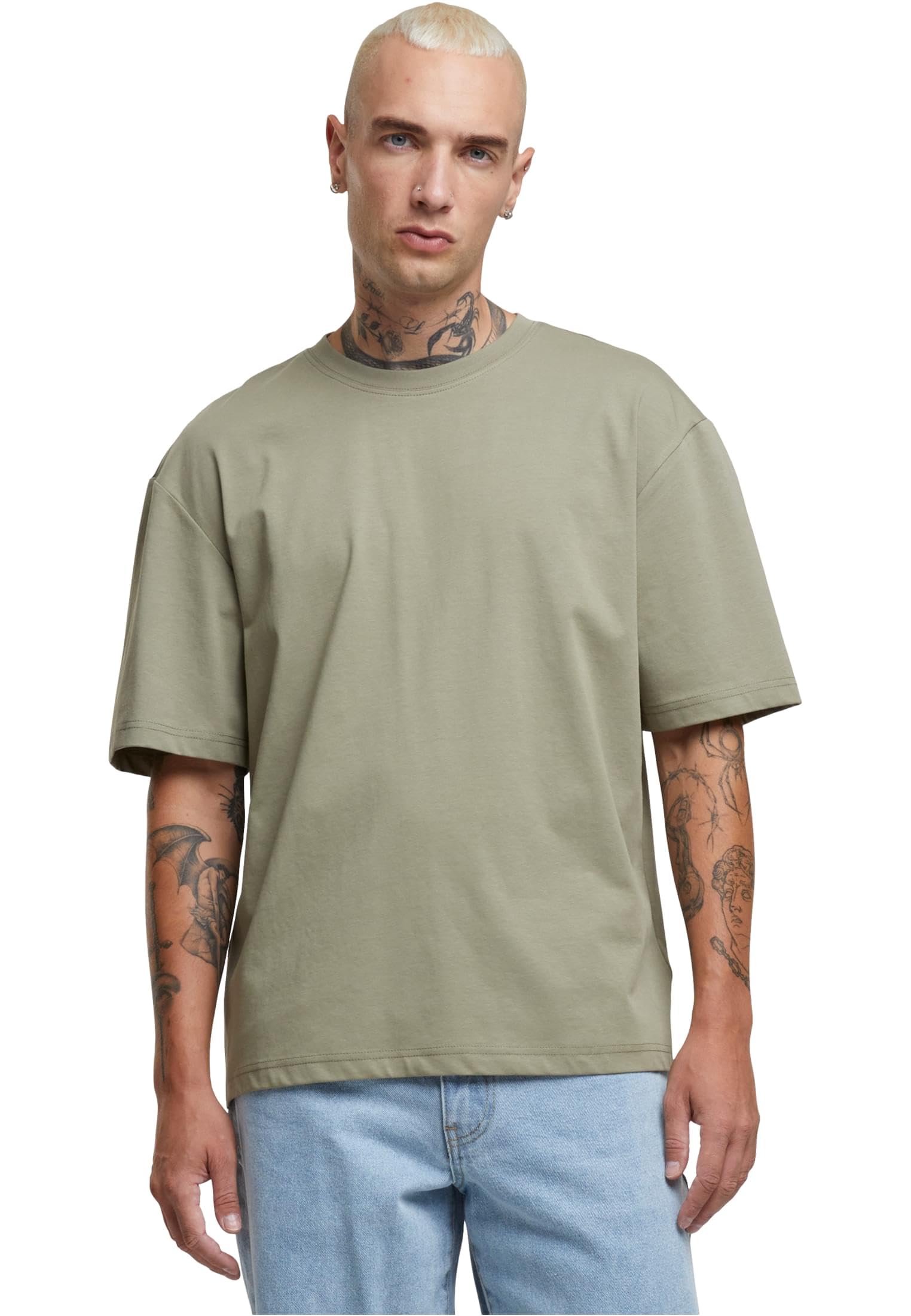 Urban Classics Men's T-Shirt, Paleolive, 4XL