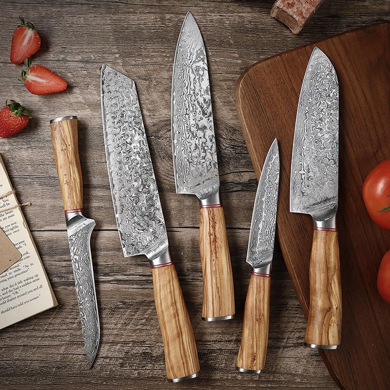 Set Cuchillos Cocina 5 Piezas Acero Forjado miniatura 3