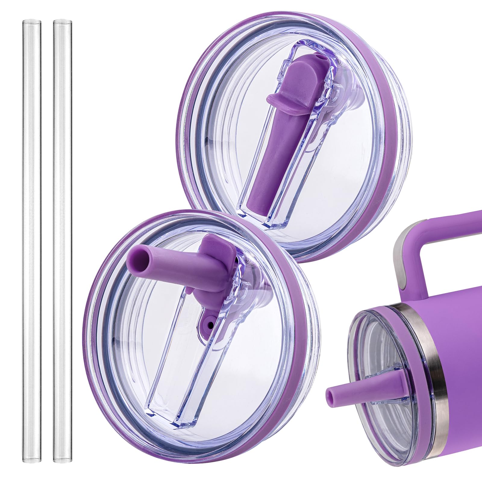 Replacement Lid for Stanley 40 oz and 64 oz Tumbler.Leakproof Flip Straw Lid Fit Stanley Cup Quencher H2.0 40 oz/64 oz and Stanley ProTour 40oz/64oz