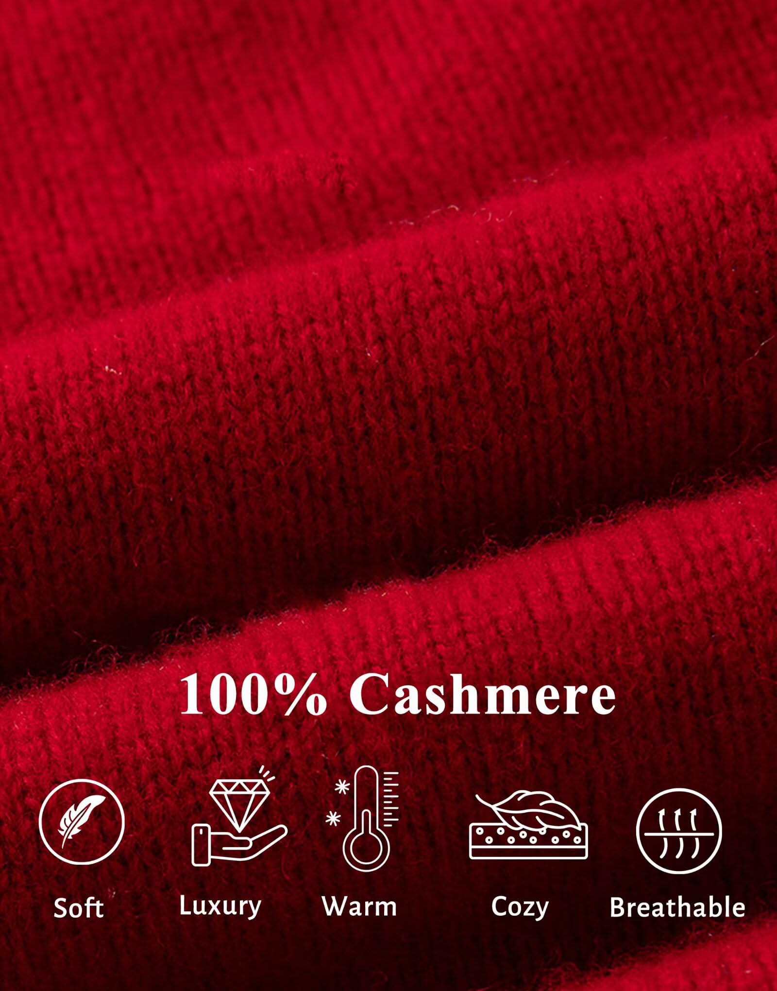 HNVAVQ Maglia 100% Cashmere Uomo Collo Polo a Trecce Ufficio Casual