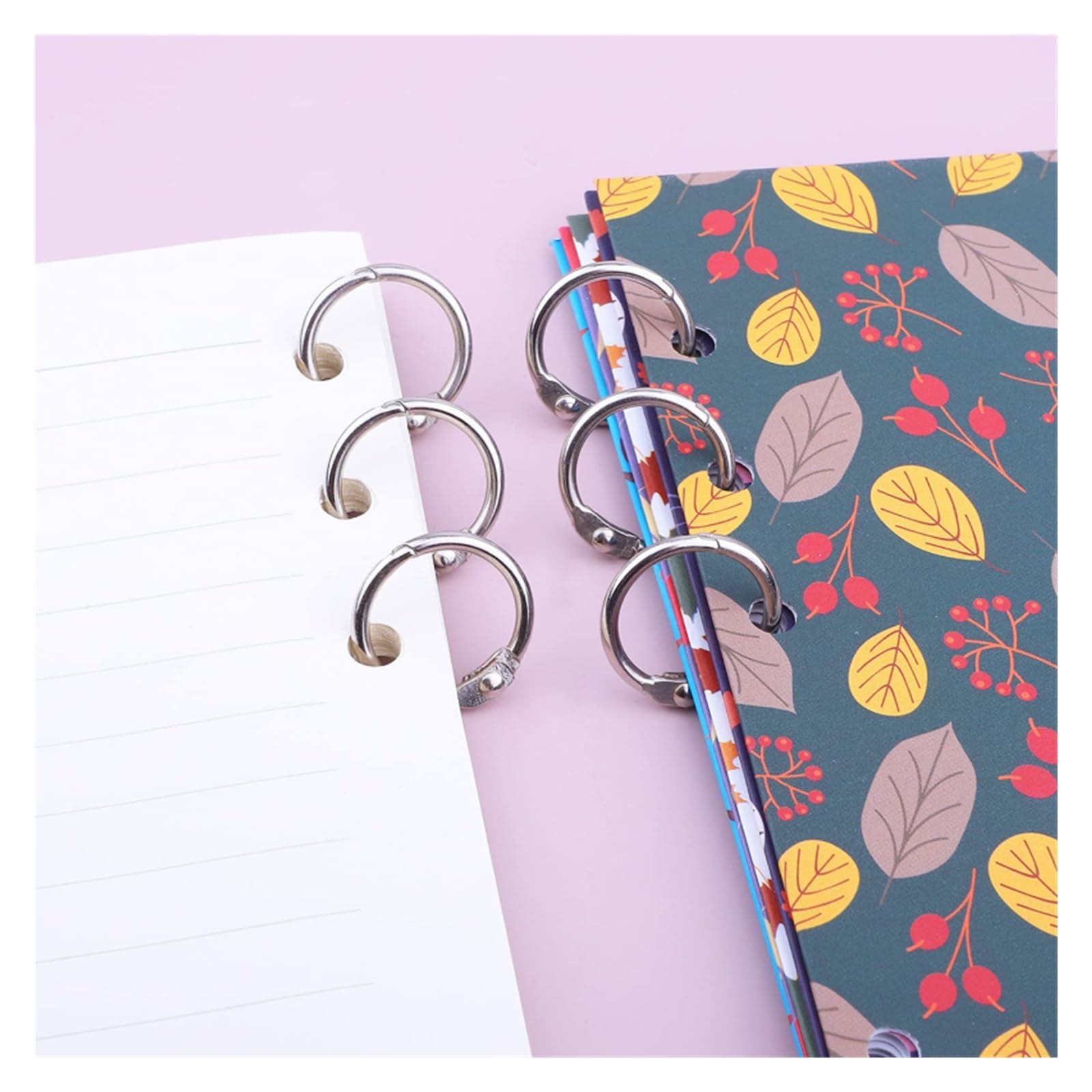 100 Stuks 20-35mm Zilver Metalen Losbladige Boek binding lock up Scharnierende Ringen Sleutelhanger Album Scrapbook Craft open Ringen (Color : Silver, Size : 35mm