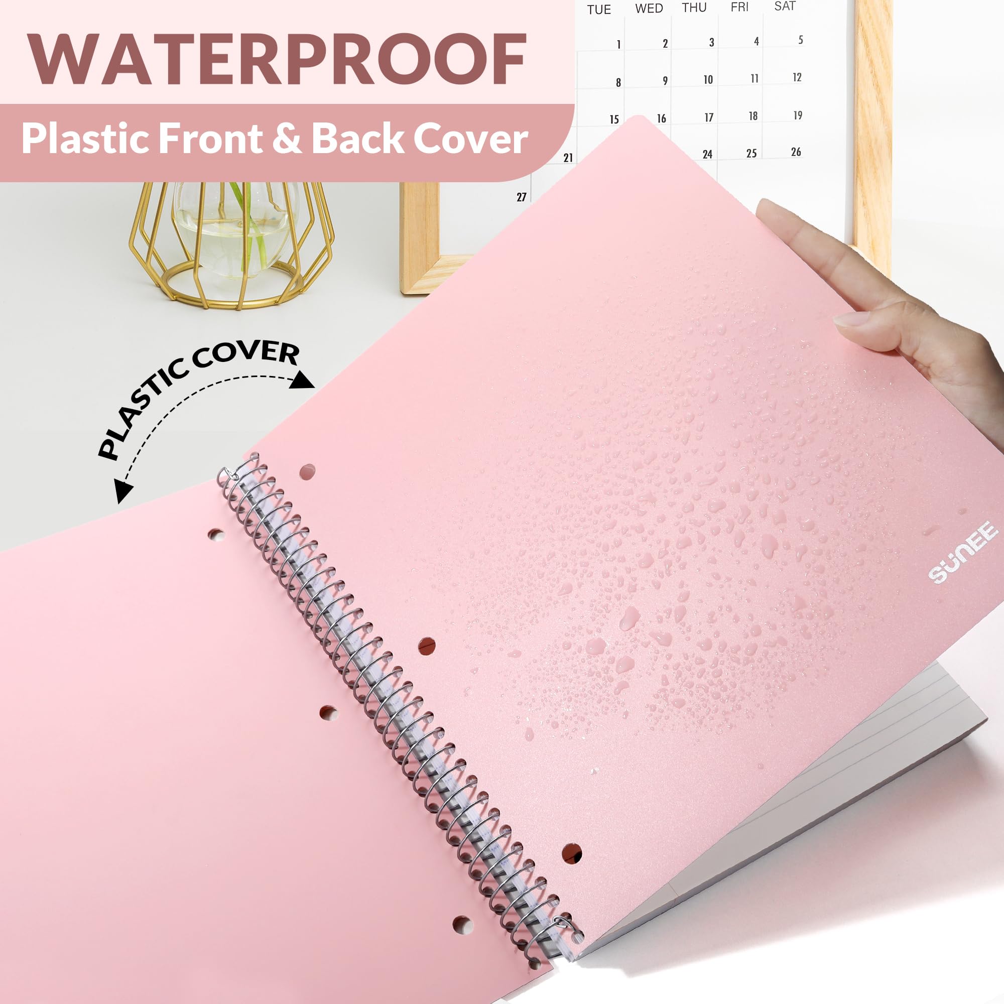 Amazon.com : SUNEE 5 Subject Notebook College Ruled - 400 Pages, 9