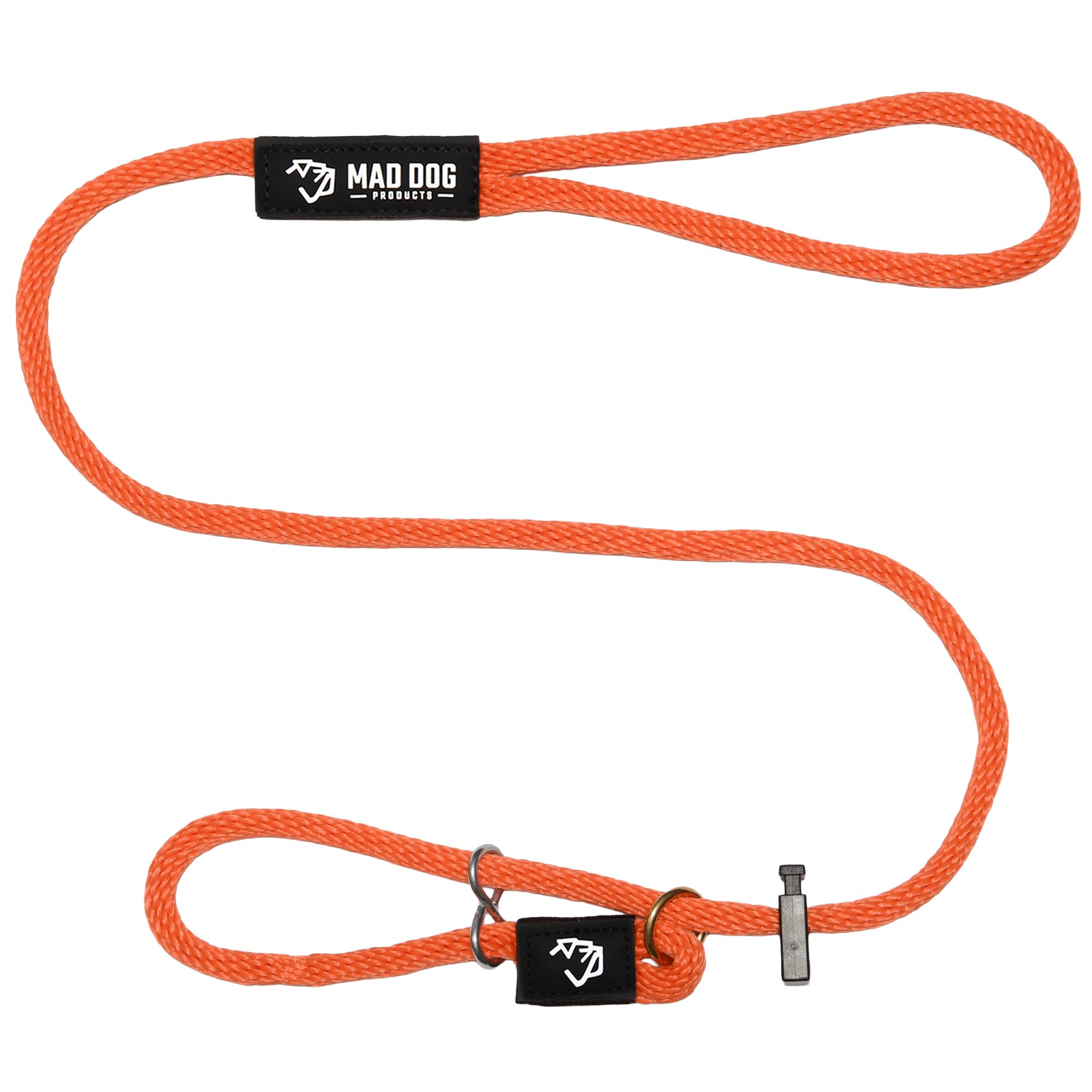 Mad Dog Products Easy Leader Dog Leash 3/8" x 10' Orange Signature Rope - Made in USA
