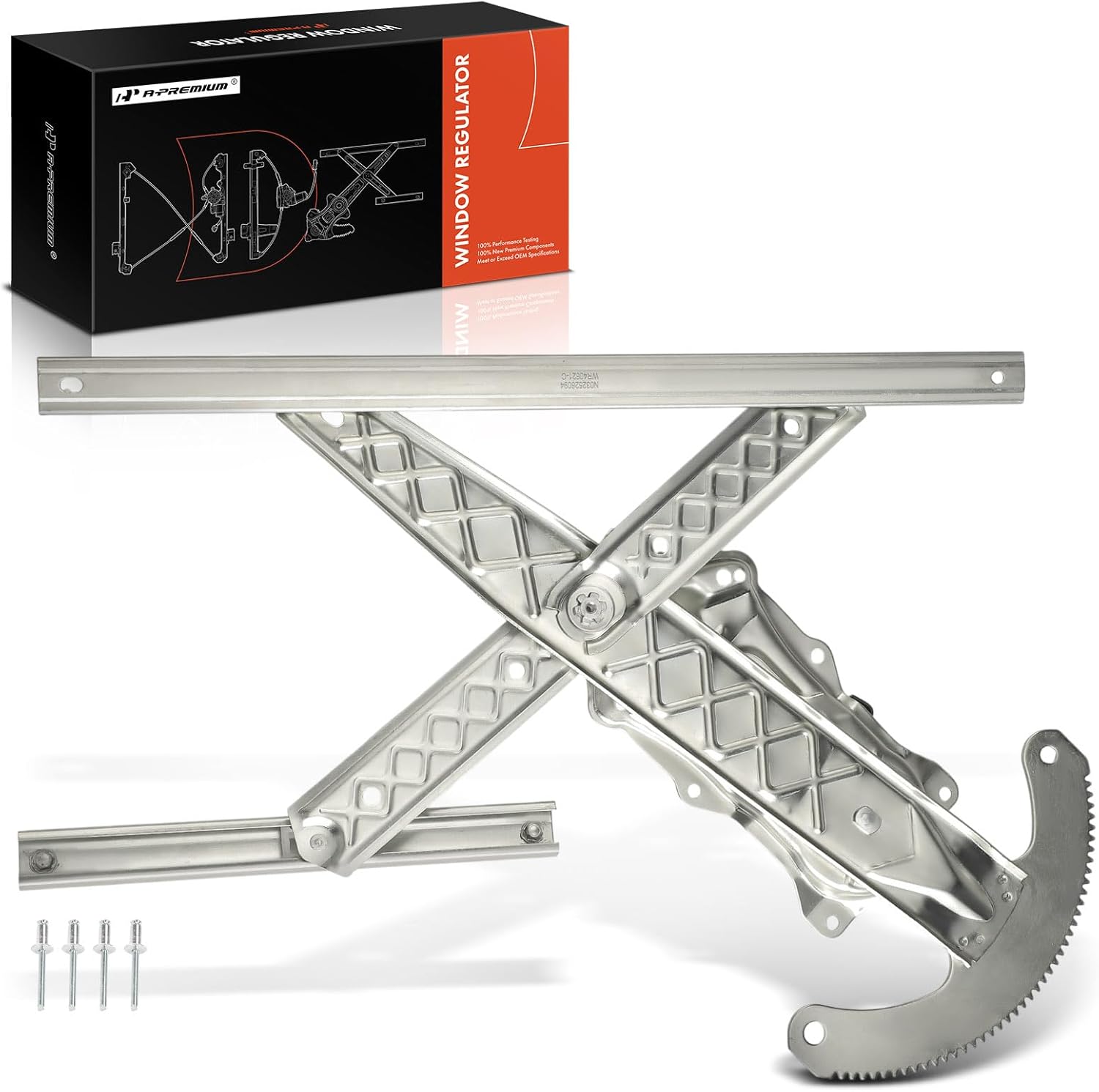 A-Premium Power Window Regulator Front Passenger Side Compatible with Ford F-150 F150 1997-1998, F-250 F250 1997-1998, Without Motor