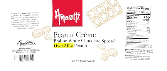 Amoretti - Peanut Praline White Chocolate Spread - 11 oz