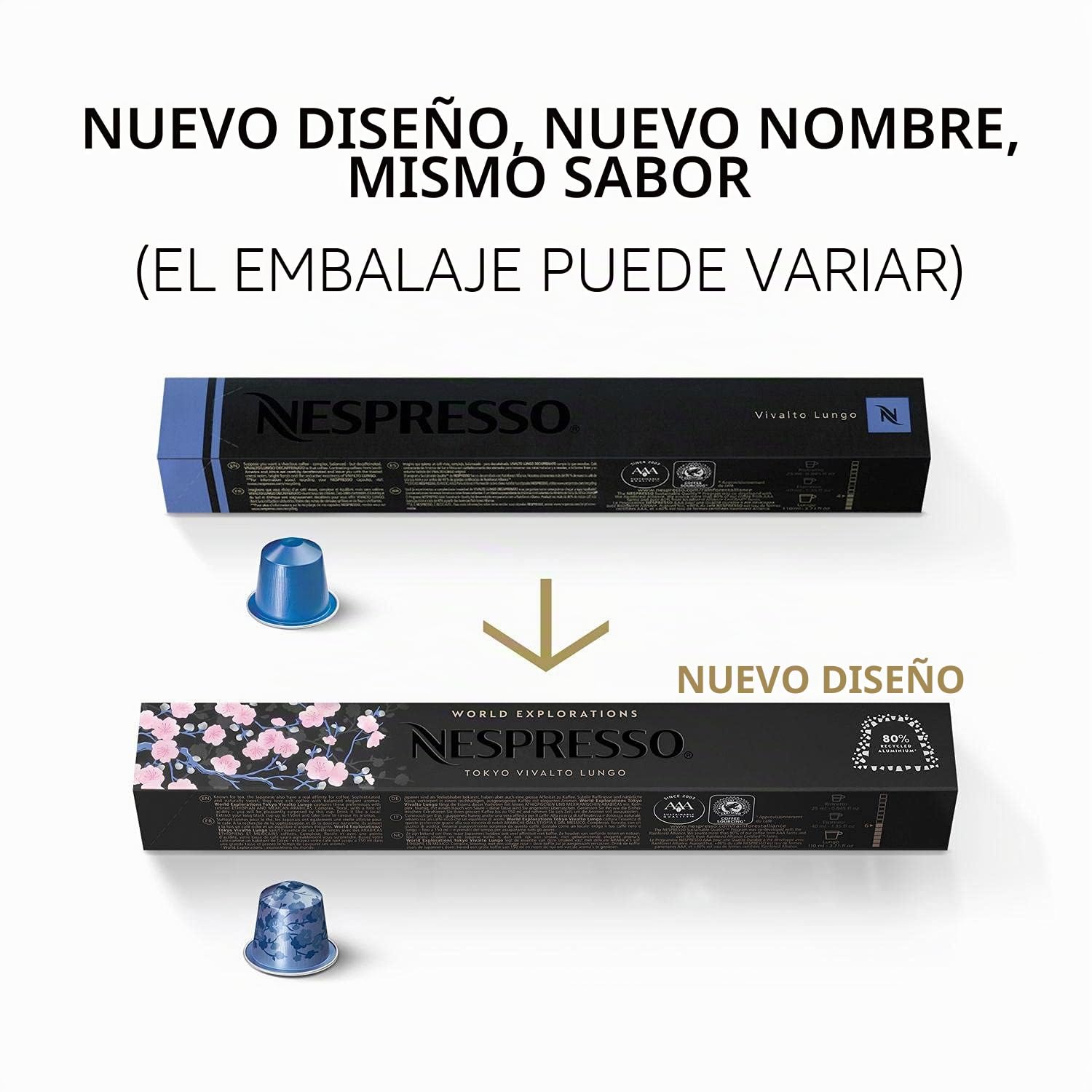 Nespresso 50 Capsulas por cafetera - 50x Vivalto Lungo