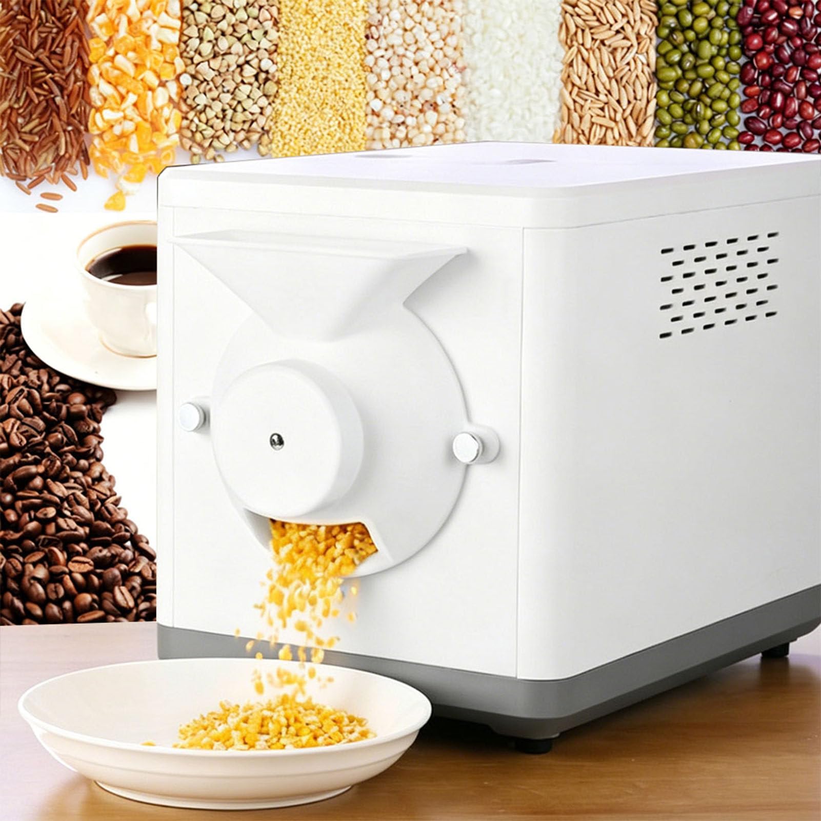 SHENGSHIYU 1600W Coffee Roaster,Electric Small Hot Air Coffee Bean Roaster Machine for Coffee Bean Bakingadjustable Timing & Temperature,360° Even Stirring,1500G Capacity,Non-stick Inner Pot White