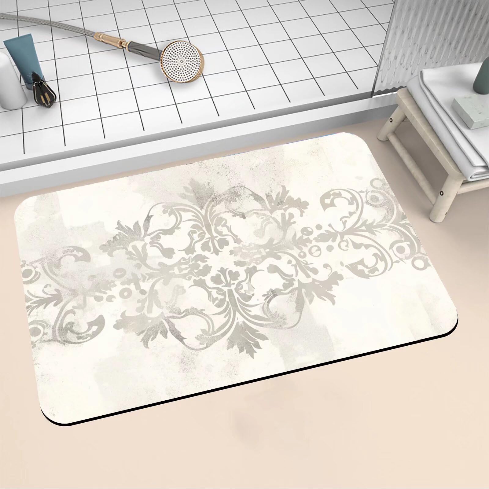Alfombrilla baño diatomita lavable de fácil limpieza 40x60cm