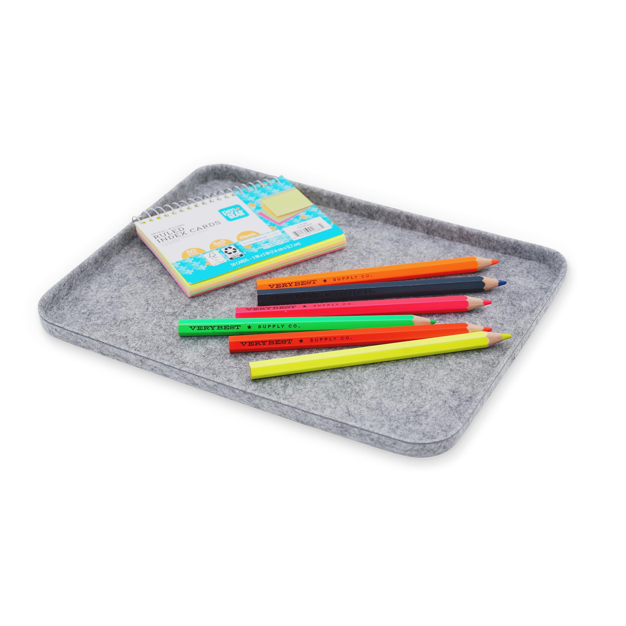 Welaxy Felt Gray Lid for Deep Storage Bin Desk Drawer Organizer Sleek Caddy