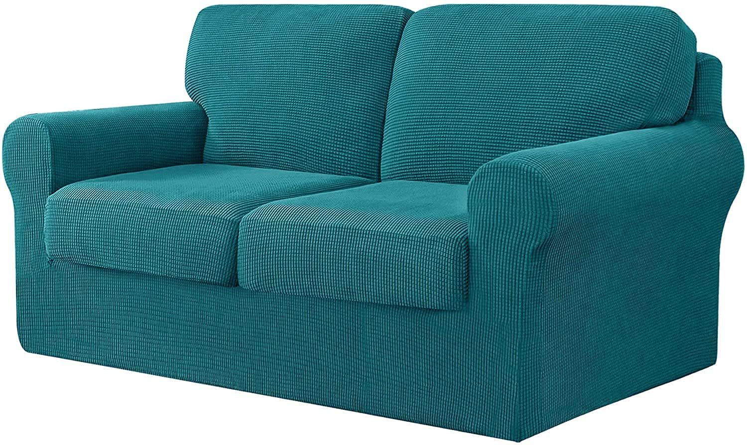 Housse de canapé extensible bleu pour un salon moderne et chaleureux