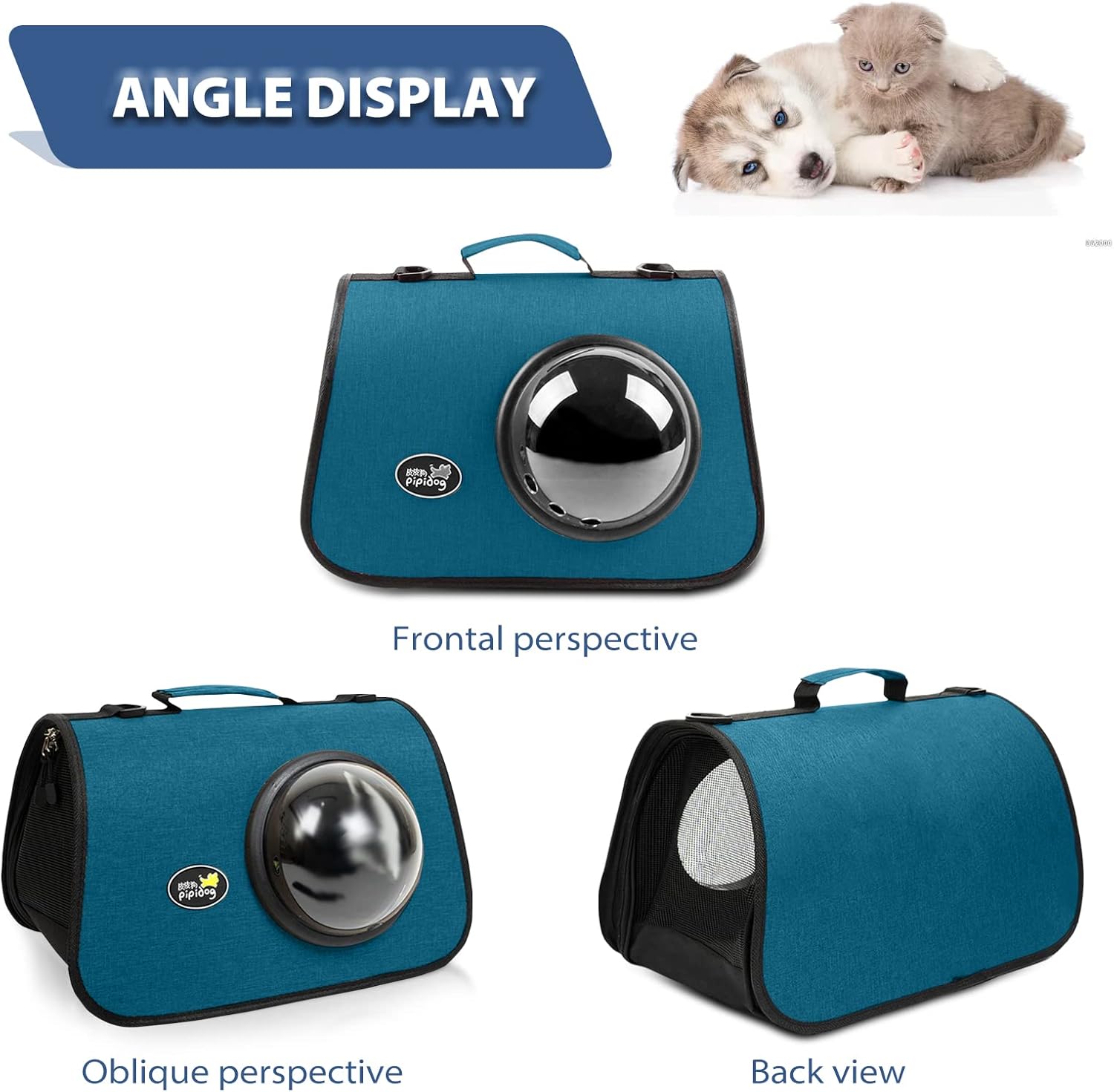 PETCUTE Pet Carrier for Cats and Small Dogs,Airline Approved Dog Carriers with Stable Structure,Breathable Lightweight Cat Travel Carrier with Adjustable Shoulder Strap,Designed for Travel