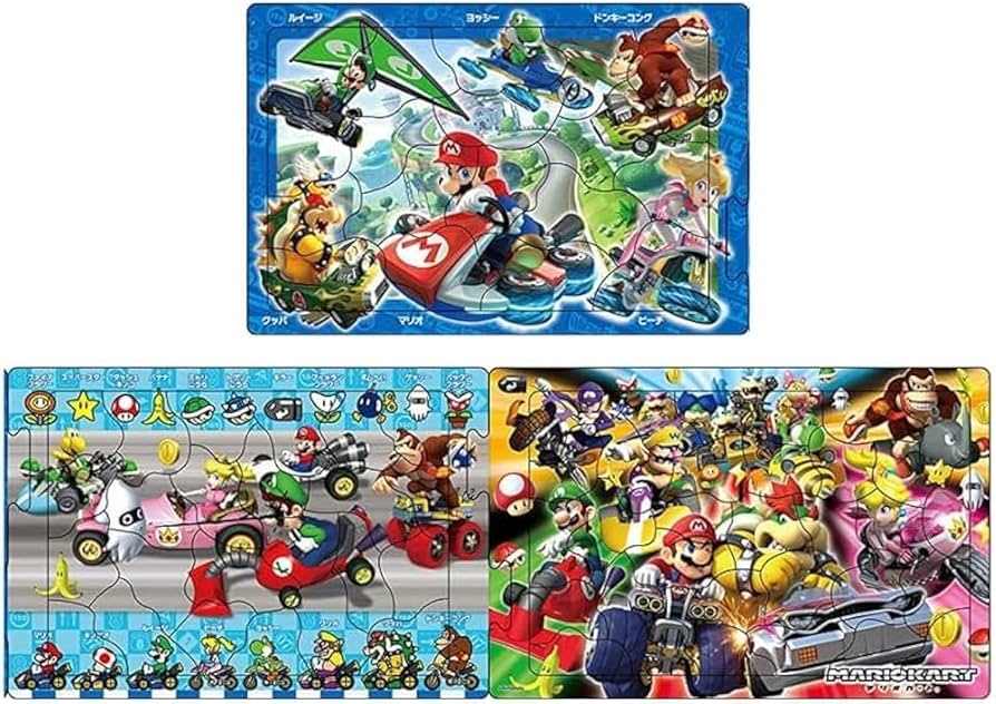 Amazon.com: Mario Puzzle Mario Kart Puzzle 3 Type Set 18/24