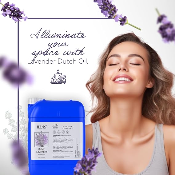 HBNO Lavender Dutch Oil - 8.8 lbs (4kg) - Ideal for Shampoos, Conditioners, Mouth Washes, Face wash, Lotions, and Skin Care Products.