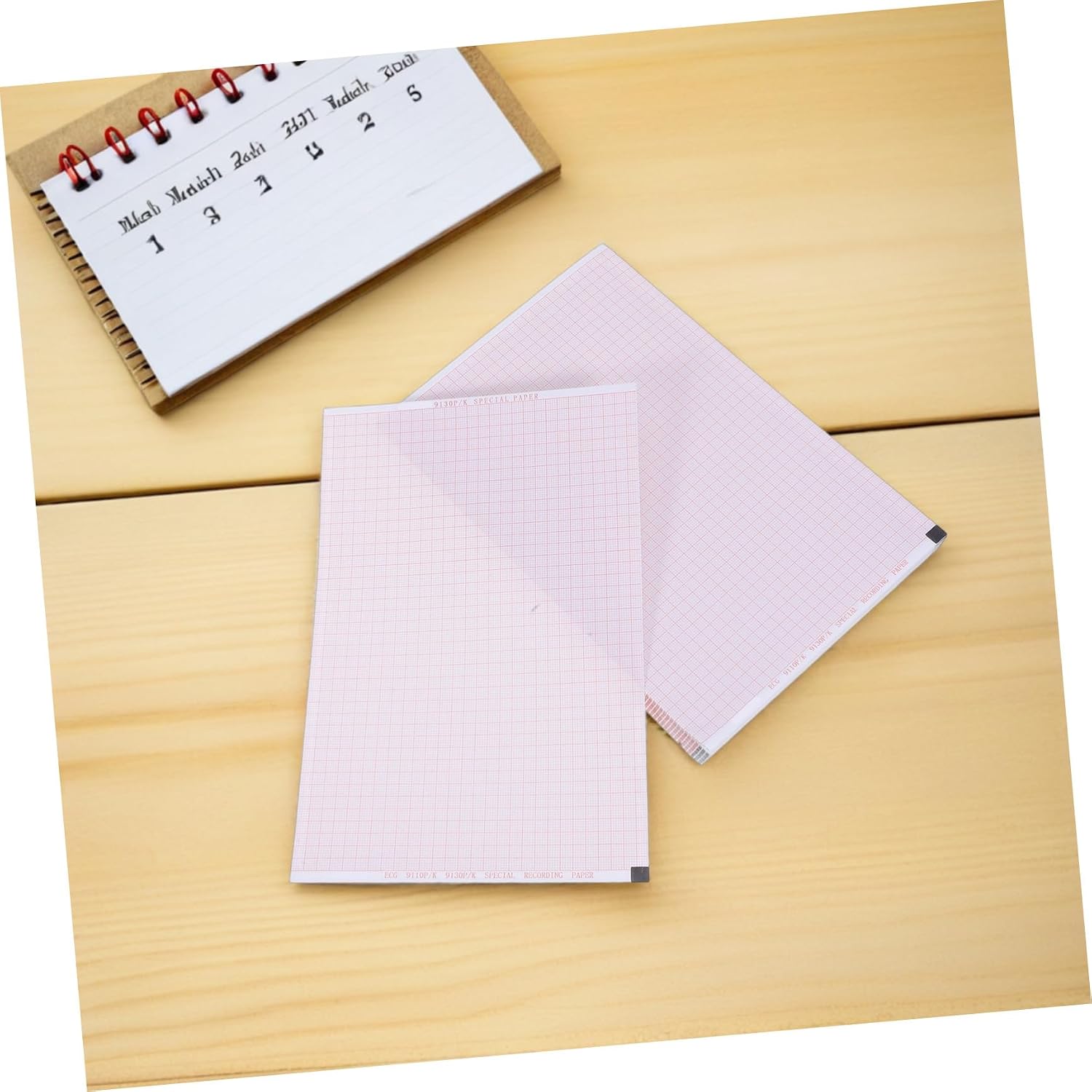 Ekg Recording Chart Paper Sheets with Red Grid for Machines