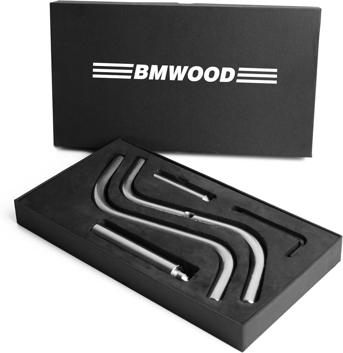 S Shaped Stainless Steel Tool Rest Set with 1" and 5/8" Stems for Woodturning Lathe Bowl Turning.