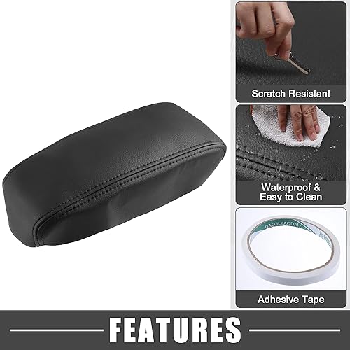 Miniatura 3 de Almohadilla de consola central de automóvil, impermeable, protector de caja de asiento, color negro para Toyota 4Runner 1996-2002