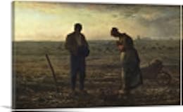 ARTCANVAS The Angelus 1859 Canvas Art Print Stretched Framed Painting Picture Poster Giclee Wall Decor by Jean-Francois Millet - 18
