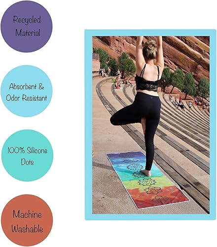 Miniatura 4 de MIND BODY ART Toalla de yoga  Toalla para esterilla de yoga  Toallas de yoga para yoga caliente antideslizante  Toalla de yoga caliente  con