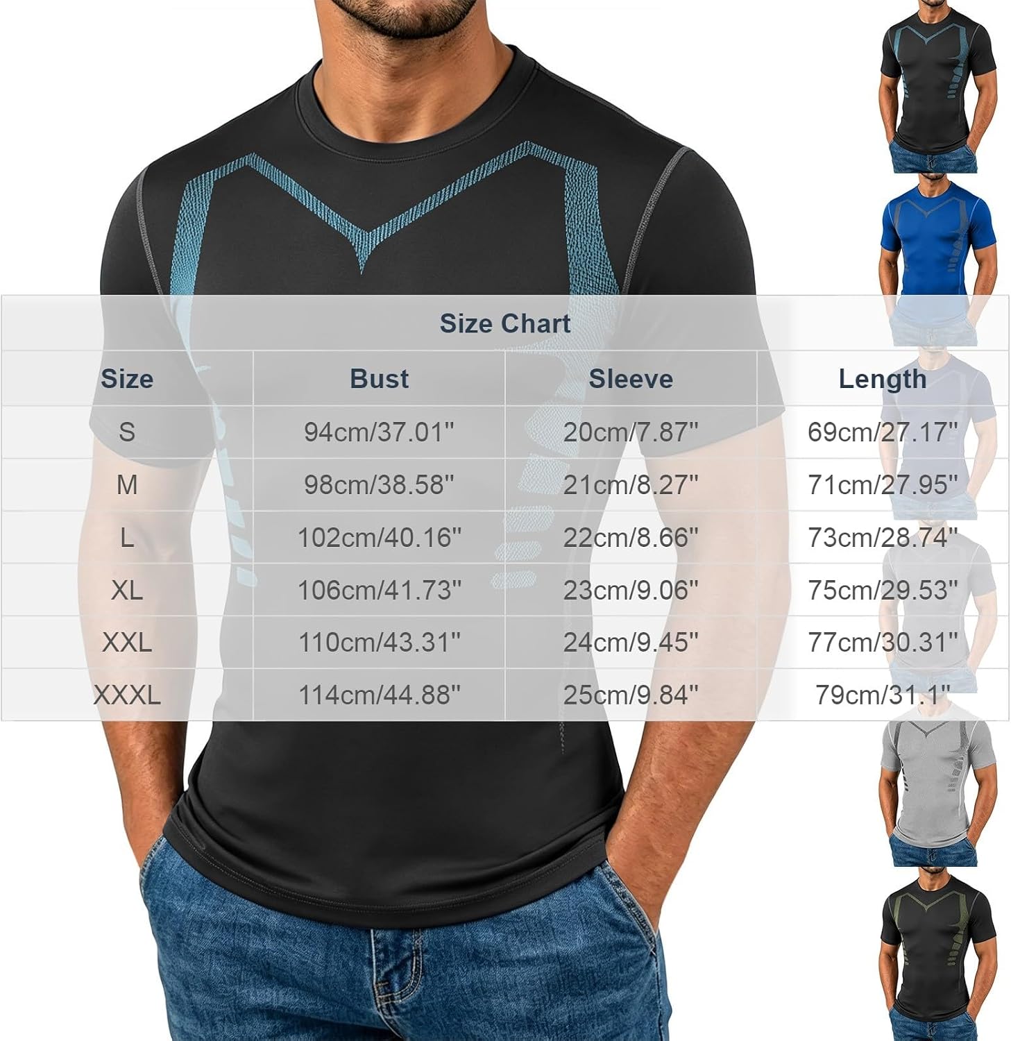 Men’s Compression Shirt Short Sleeve Gym Workout Tee | Stretch performance workout shirt for training, running, fitness, base layer and athletic sportswear