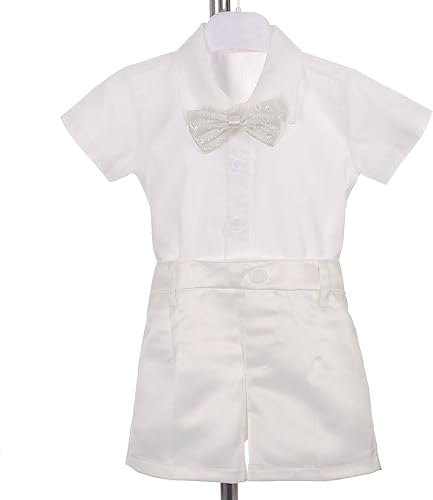 Miniatura 4 de Lito Angels Conjunto de 4 piezas de traje de bautizo y gorro de bautizo para bebés y niños