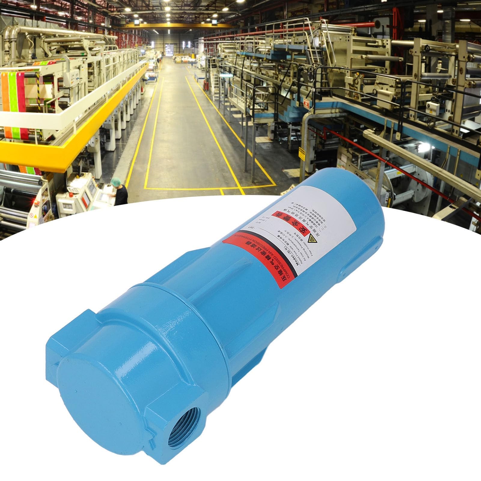 Filtro separatore acqua-olio per compressore d'aria, 3 cm, 1,0 (A-001) | Filtro per compressore d’aria in lega di alluminio con elemento in cotone PP, ingresso/uscita da 3 cm, pressione massima di