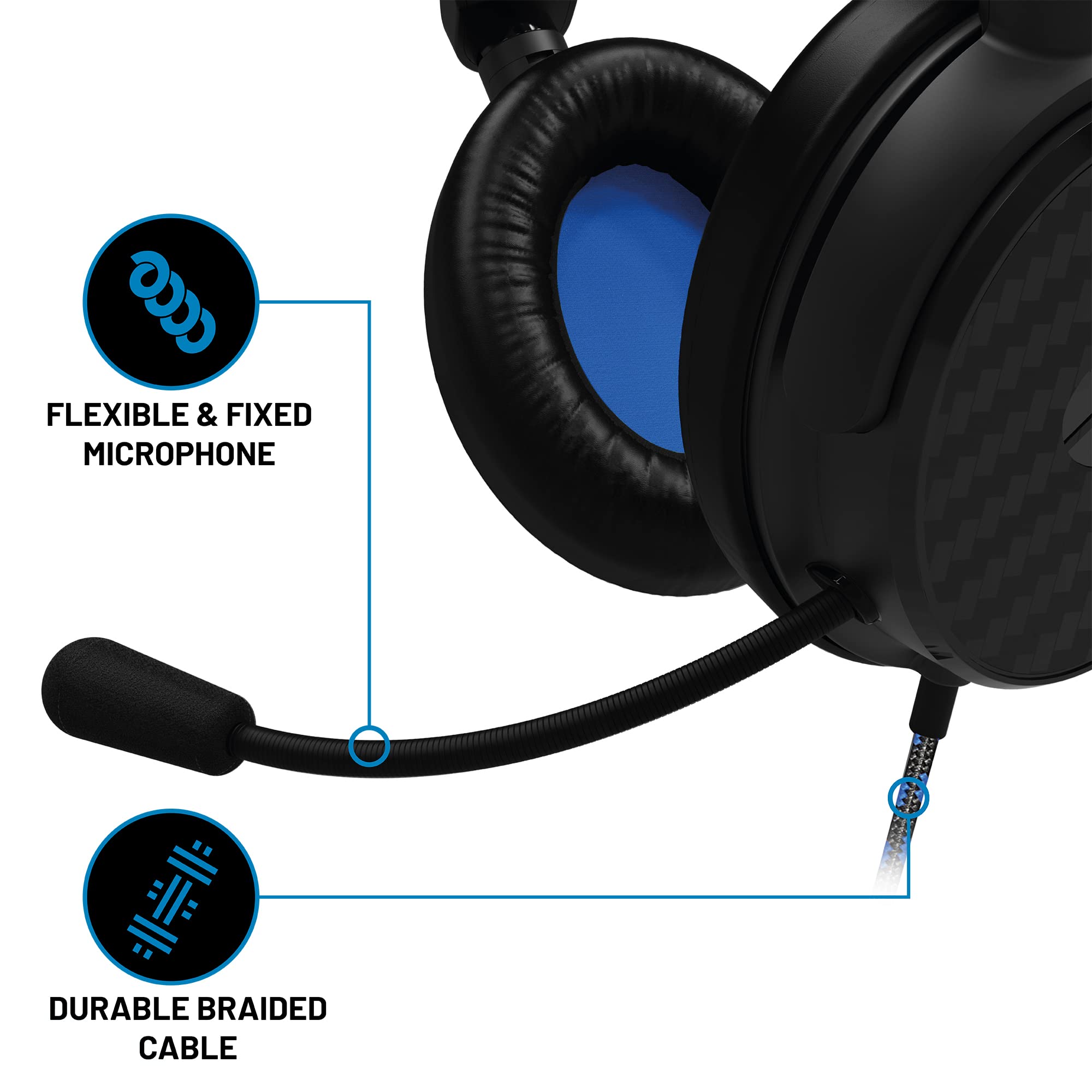 STEALTH Estación de juego definitiva PS5 con auriculares a juego y soporte para mandos a juego y cable de carga USB-C trenzado de 2 m