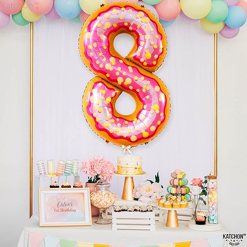 Miniatura 313 de KatchOn, Globo dorado gigante del número 8 de 40 pulgadas, globo dorado del número 8 para decoraciones de cumpleaños de 8 años para niñas