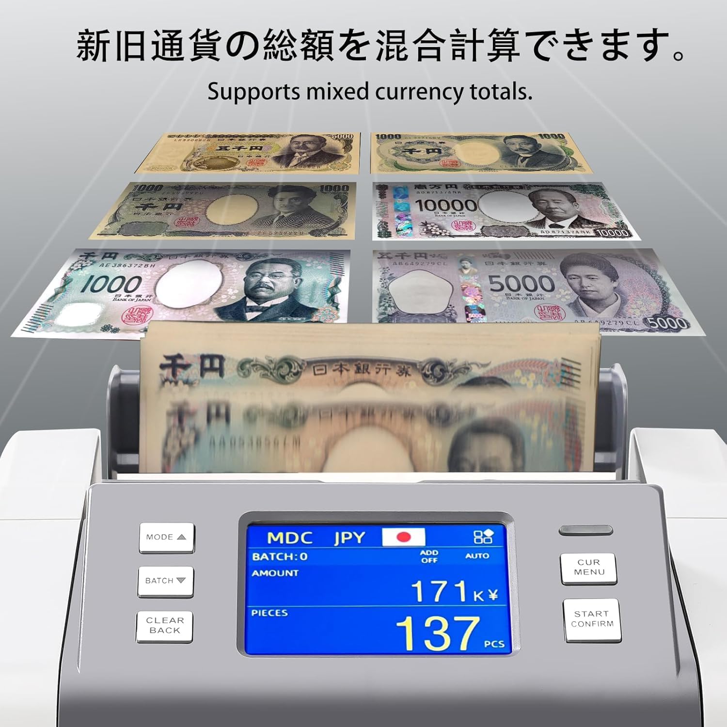 Amazon.co.jp: 【金額合計・2024年新紙幣/旧紙幣に対応】卓上型紙幣