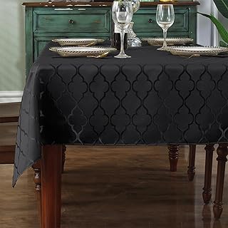 SASTYBALE Jacquard Tablecloths for Rectangle Tables, Shiny Textured Mini...