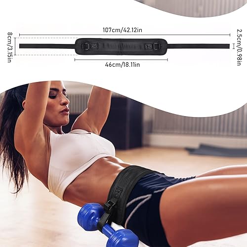 Miniatura 6 de Gsbomzap Hip Thrust Belt for Dumbbells, Kettlebells, Plates, up to 50kg110lbs, Exercise Booty Belt for Hip Thrusts, Glute Bridge, Lunges, Non-Slip