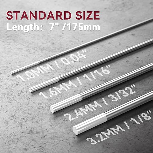 Miniatura 25 de ARCCAPTAIN TIG Welding Tungsten Electrode 10-Pack 3/32"x 7"(Purple - Non-Radioactive, EWG)