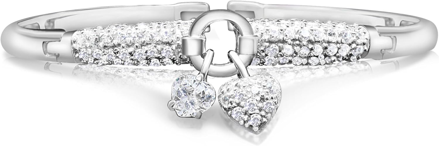 18K White Gold Plated Sterling Silver Bracelet – Classic, Durable & Stylish Gift for Women