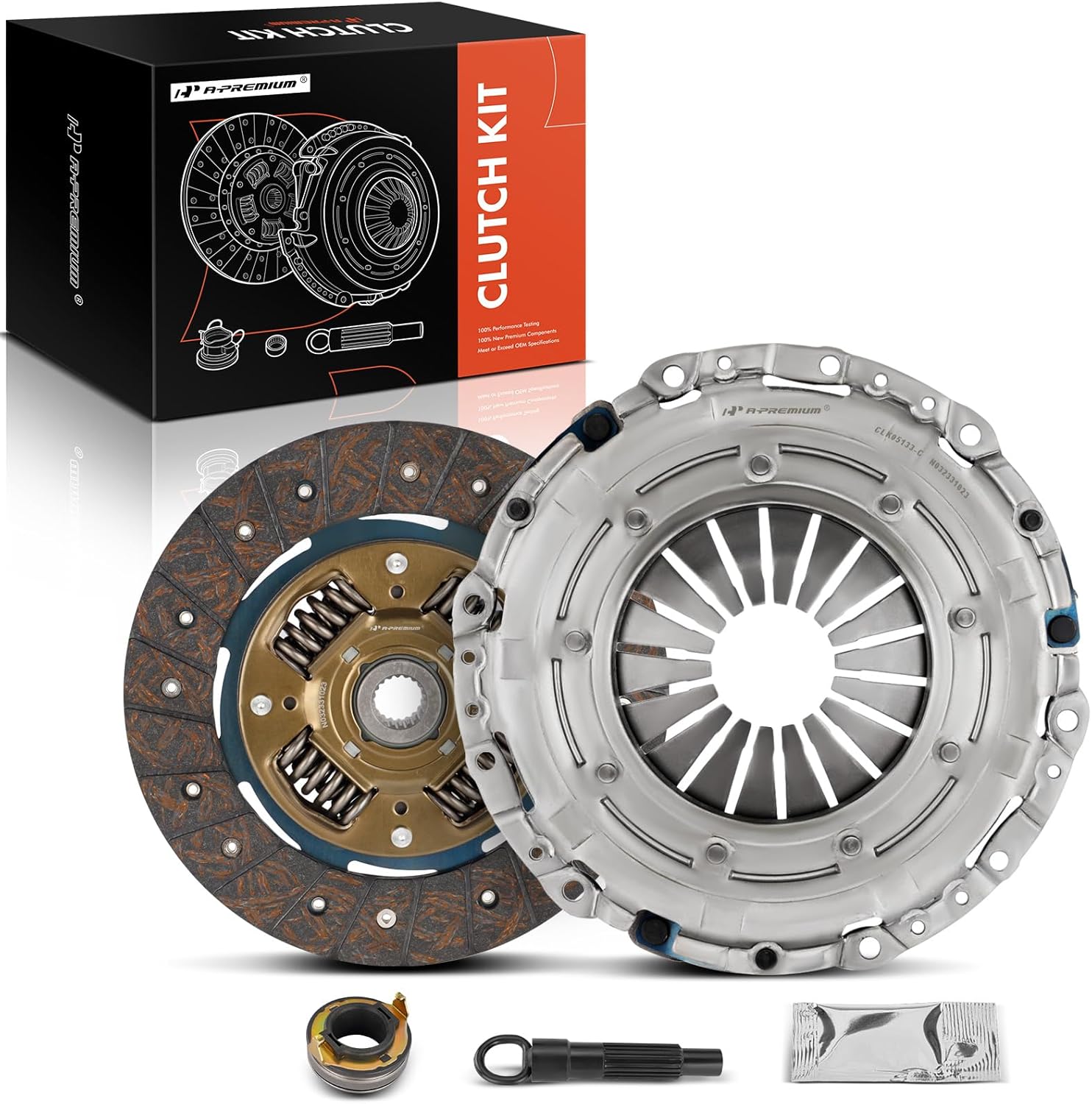 A-Premium Transmission Clutch Kit with 4 Disc Springs Set Compatible with Kia Sportage 2005-2010 2.0L & Hyundai Tucson 2005-2009 2.0L, Replace# 6243595000