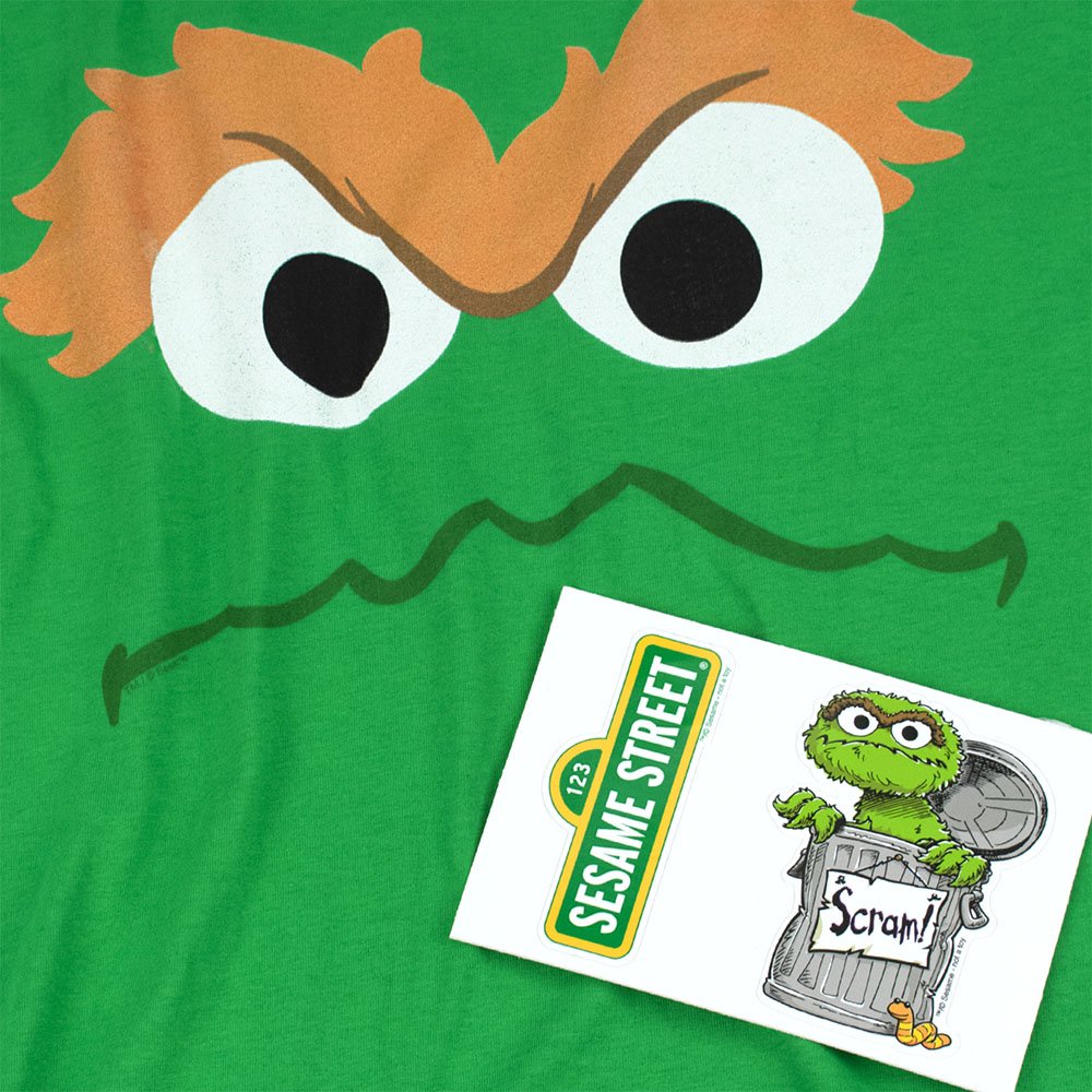 Sesame Street Logo & Oscar The Grouch Vinyl Stickers - Officially Licensed Die-Cut Decals For Laptops & More
