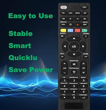 New Universal Replacement Remote Control can be Directly Used for Most TVS on The Market Smart tvs Remote Controls. There are Two Setting Methods, Making it Easy to get Started