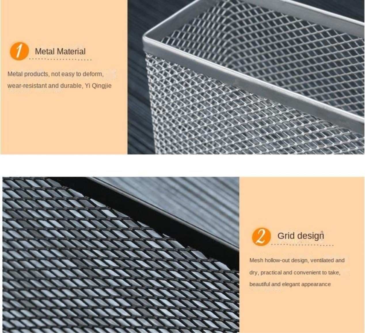 Schreibtisch-Organizer, Desktop-Organizer, 4 Fächer, Metallgeflecht, Schreibtisch-Organizer, Stationärer Aufbewahrungsständer für Büro und Zuhause, Schreibtisch-Organizer, Desktop-Aufbewahrungs-Org