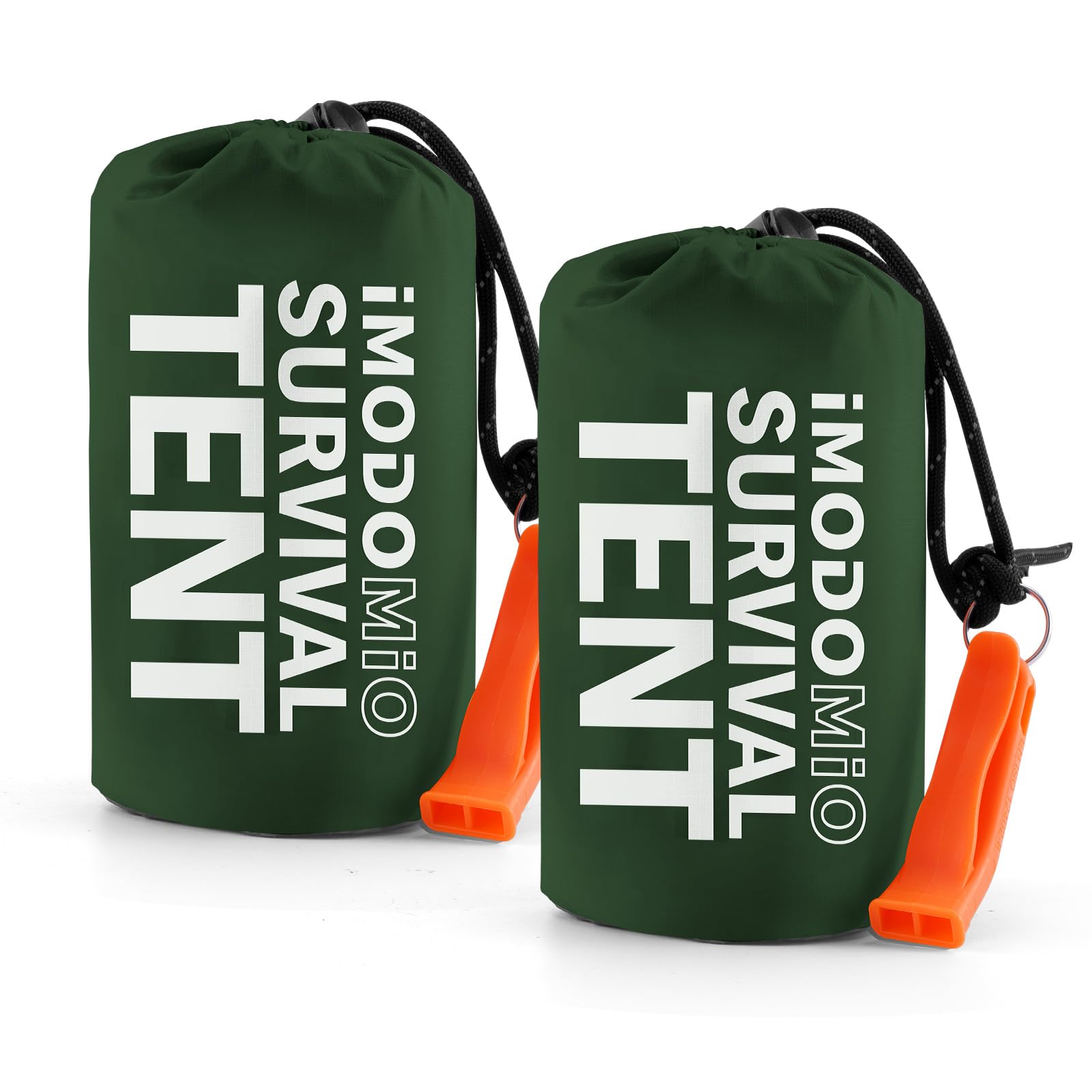 Tente de survie d'urgence – Tente de survie pour 2 personnes en Mylar avec sifflet d'urgence et paracorde, équipement de survie essentiel pour le camping, la randonnée et les kits de survie