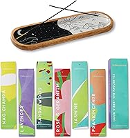 Vista 1 de Folkulture Varillas de incienso – Juego de 6 inciensos (120 varillas) para purificación con soporte de incienso o quemador de incienso, moderno