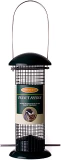 Johnston & Jeff 14" Metal Wild Bird Peanut Feeder - Green