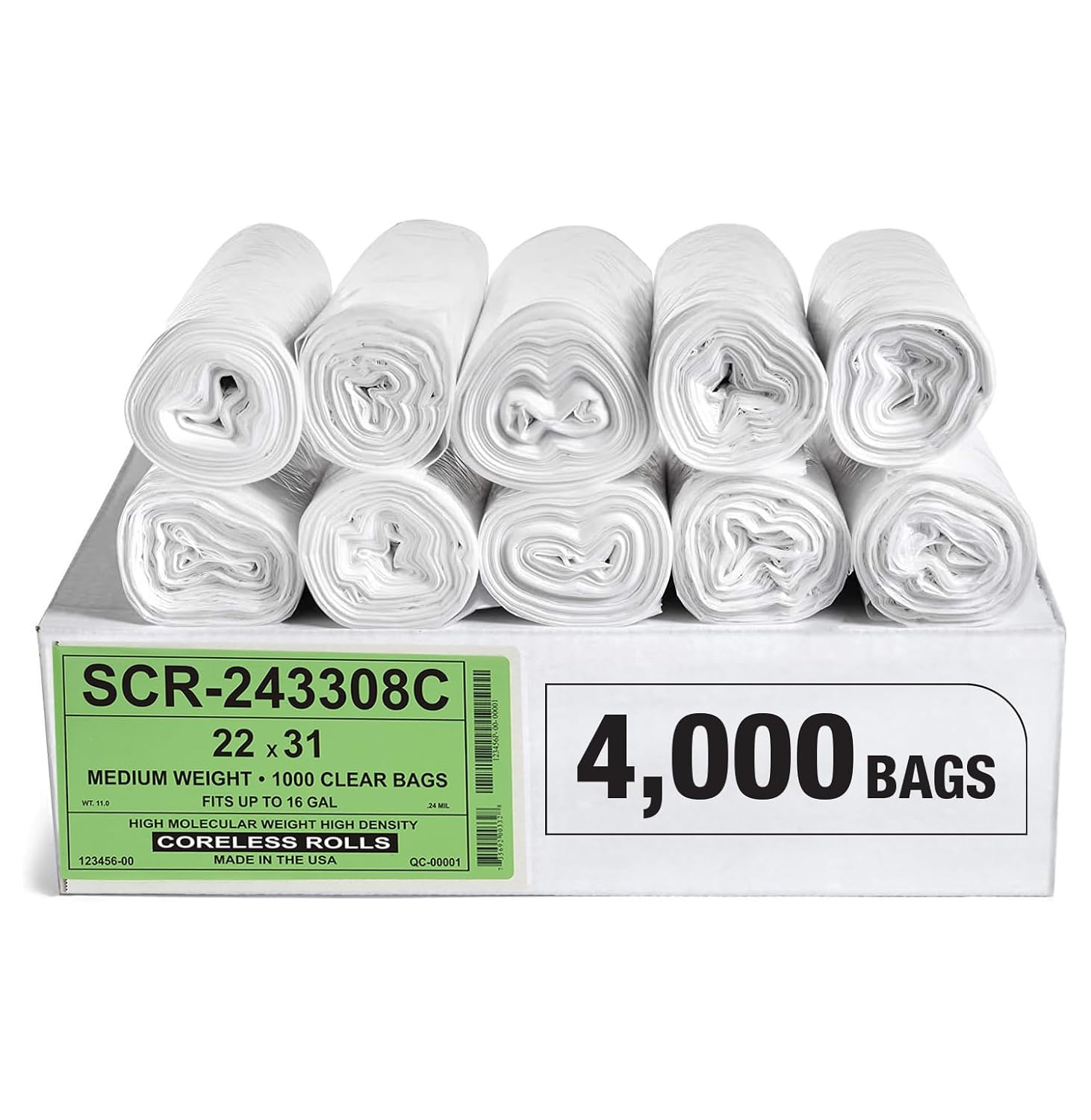 Aluf Plastics 1216 Gallon Trash Bags 4000