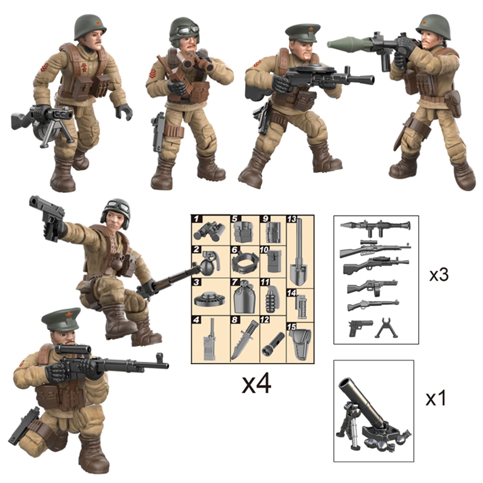 Amazon.co.jp: MEIEST ミニ第二次世界大戦兵士ミリタリーアクション 