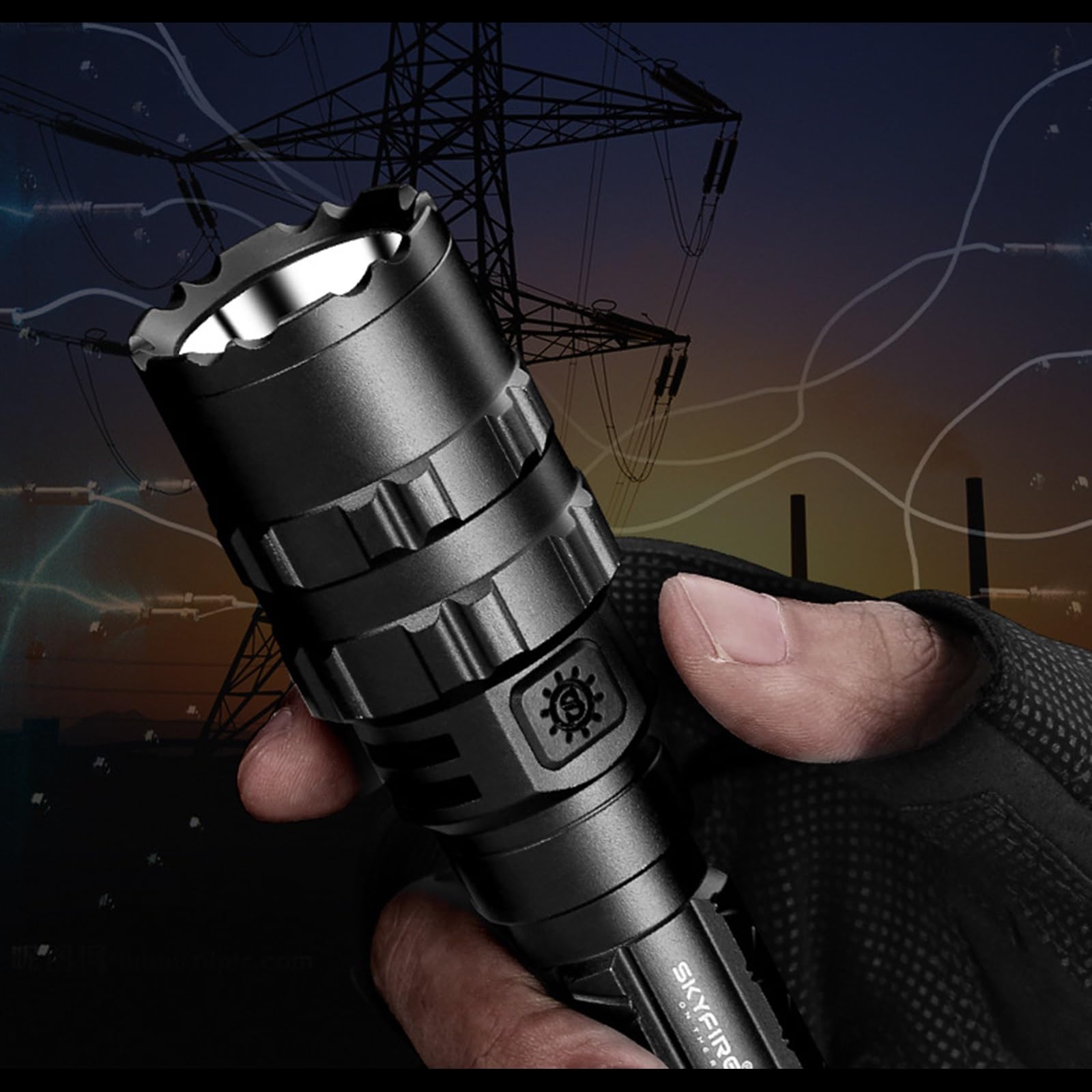 WURF Latarka Taktyczna Ultra-Potężny 4000 Lumenów XHP50.2 USB Akumulator 5 Tryby z Baterii w zestawie dla Polowanie Polowanie Bezpieczeństwa Polowanie Wojskowe Piesze Wycieczki