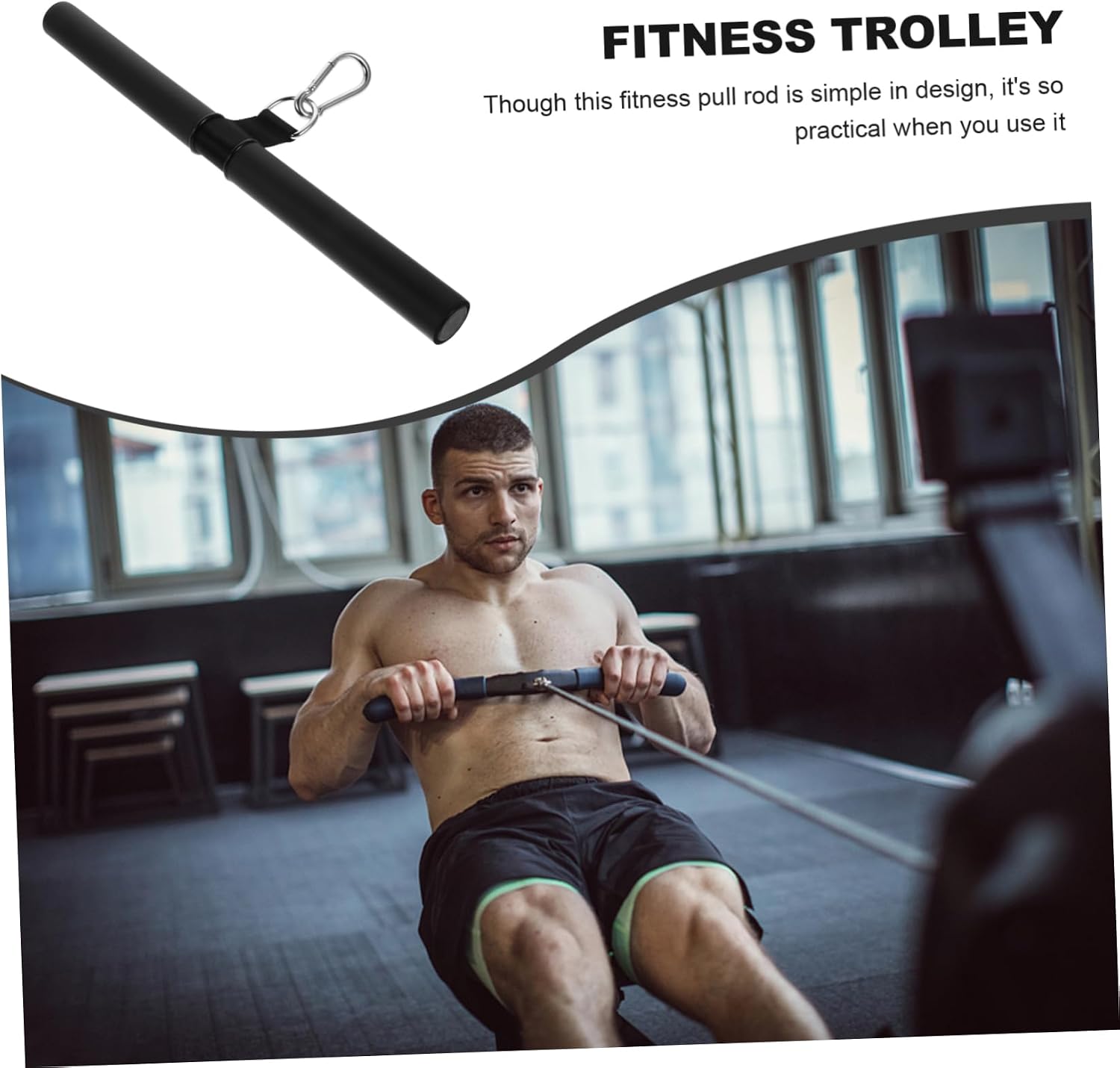 Triceps Pull Bar Integrated Fitness Tool Gym Pull-up Handle Sturdy Muscle Trainer