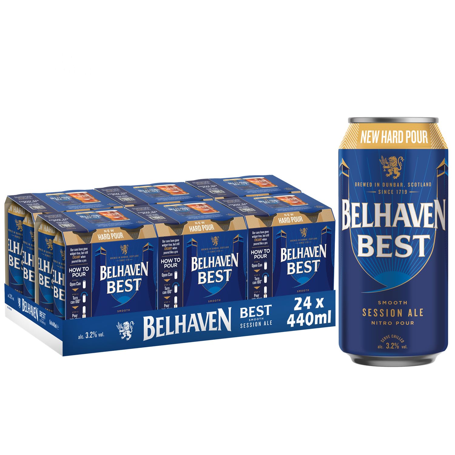 Belhaven Best Scottish Ale 440ml Cans – 24 Pack | Smooth & Creamy Beer with Malty Sweetness | Traditional Scottish Session Ale