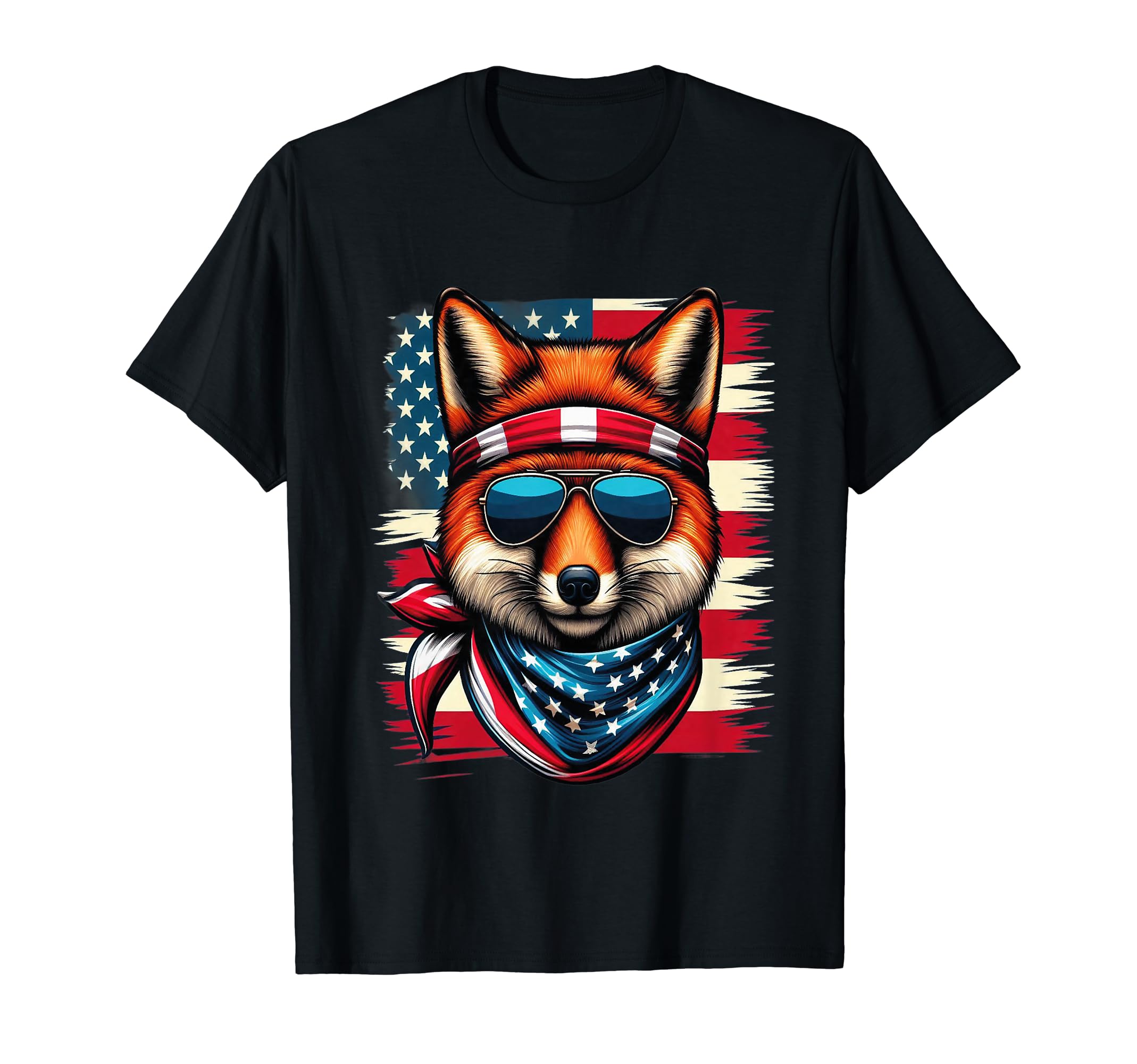 Red Fox 4th of July, Fox Patriotic TeesRed Fox Patriotic Shirt Fourth of July Men Women T-Shirt