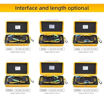 SC/APC SM(9/125) OTDR Connector OTDR Launch Cable Box Dead Zone Eliminator 1310/1550nm OTDR Fiber Optic Cable Test Too (2000m)
