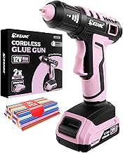 EZARC 12V Cordless Hot Melt Glue Gun - Pink