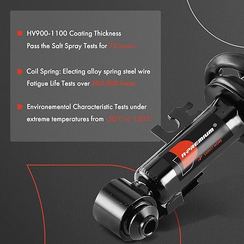 Miniatura 4 de A-Premium Conjunto completo de puntal trasero y muelle helicoidal compatible con Mini Cooper 2007-2015, 2008 2009 2010 2011 2012 2013 2014, juego de