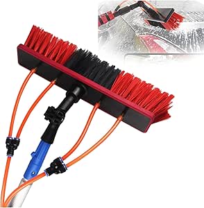 Perche Télescopique Nettoyage Panneaux Solaires – Longueur 5,4m, Brosse 55cm, Alimentation Eau